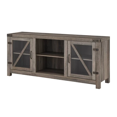 Clarabelle Transitional Glass Barn Door TV Stand for TVs up to 65" - Saracina Home Clarabelle Transitional Glass Barn Door TV Stand For TVs Up To 65" - Saracina Home -Saracina Home GUEST 000bbba3 e85d 41bc 9a1e 58180b5f1321
