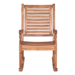 Bamberg Transitional Acacia Wood Outdoor Rocking Chair - Saracina Home -Saracina Home GUEST 01f0450b afb1 4b0e 9aa2 602f28765fbb