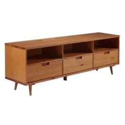 Cara 3 Drawer Mid-Century Modern 3 Drawer TV Stand For TVs Up To 80" - Saracina Home 12 Cara 3 Drawer Mid-Century Modern 3 Drawer TV Stand For TVs Up To 80" - Saracina Home -Saracina Home GUEST 03065cb2 d563 4f37 956c bc1c12b2c653