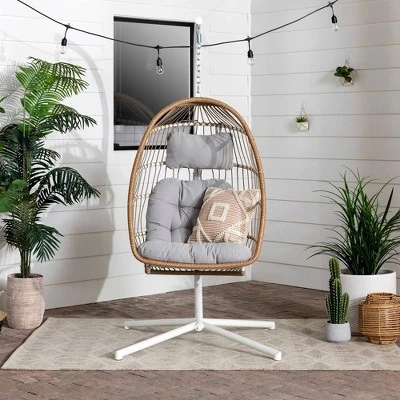 Toluca Hanging Outdoor Boho Egg Chair with Cushion - Saracina Home Toluca Hanging Outdoor Boho Egg Chair With Cushion - Saracina Home -Saracina Home GUEST 05e77d11 5bc0 4aed 8be6 80ea07404972