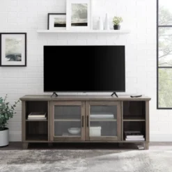 Rustic Transitional 2 Door TV Stand For TVs Up To 65" - Saracina Home 2 Rustic Transitional 2 Door TV Stand For TVs Up To 65" - Saracina Home -Saracina Home GUEST 06584a9e 15d9 4789 931a 701c8d75552c