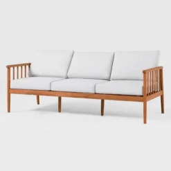Saracina Home Modern Boho Eucalyptus Outdoor Spindle Sofa With Cushions -Saracina Home GUEST 07b63e12 cb07 408e a945 45c4d739af90