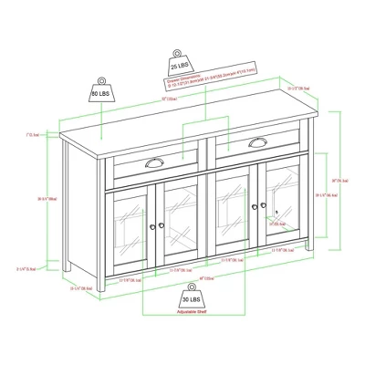 Millia Transitional Farmhouse 4 Door Sideboard with Glass Panels - Saracina Home Millia Transitional Farmhouse 4 Door Sideboard With Glass Panels - Saracina Home -Saracina Home GUEST 089f76c2 e2b0 44aa acf3 8bda9545976f