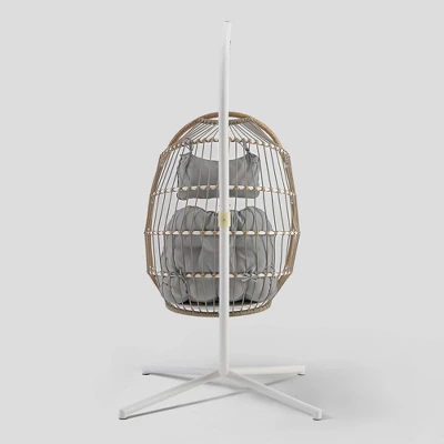 Toluca Hanging Outdoor Boho Egg Chair with Cushion - Saracina Home Toluca Hanging Outdoor Boho Egg Chair With Cushion - Saracina Home -Saracina Home GUEST 08c8a455 a9dc 4661 9087 f41138a05920