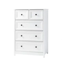 Farmhouse 5 Drawer Grooved Tall Storage Dresser White - Saracina Home -Saracina Home GUEST 0b48f0f1 cf3b 47d7 a233 d6b779cc8029