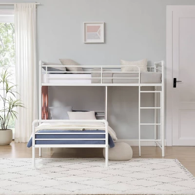 Twin Modern Cut-Out L-Shaped Metal Bunk Bed - Saracina Home Twin Modern Cut-Out L-Shaped Metal Bunk Bed - Saracina Home -Saracina Home GUEST 0f979b18 0a7c 4d15 a9ac 429d3dbcc9f7