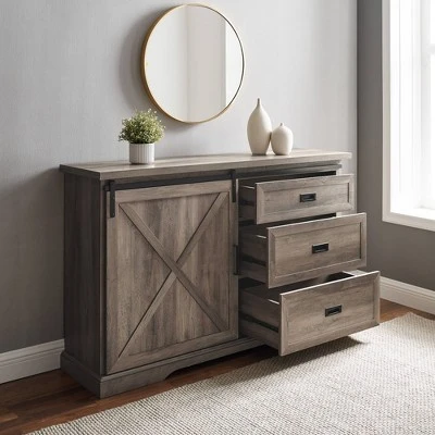 Orson Transitional Sliding X Barn Door Sideboard with 3 Drawers - Saracina Home Orson Transitional Sliding X Barn Door Sideboard With 3 Drawers - Saracina Home -Saracina Home GUEST 107ecdb0 0244 4ca6 9c11 ab3f02058508