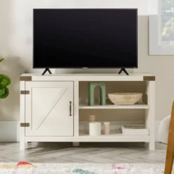 Clarabelle Rustic Industrial Barn Door TV Stand For TVs Up To 50" - Saracina Home 9 Clarabelle Rustic Industrial Barn Door TV Stand For TVs Up To 50" - Saracina Home -Saracina Home GUEST 12ba9c89 6ca9 4b3a a865 66e4af484235