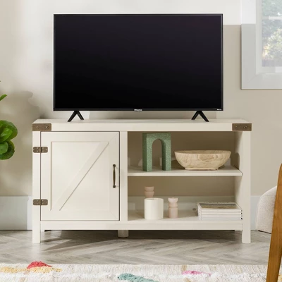 Clarabelle Rustic Industrial Barn Door TV Stand for TVs up to 50" - Saracina Home Clarabelle Rustic Industrial Barn Door TV Stand For TVs Up To 50" - Saracina Home -Saracina Home GUEST 12ba9c89 6ca9 4b3a a865 66e4af484235