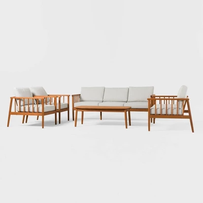 5pc Modern Boho Outdoor Eucalyptus Spindle Chat Set - Saracina Home 5pc Modern Boho Outdoor Eucalyptus Spindle Chat Set - Saracina Home -Saracina Home GUEST 152710cd 7e6f 4241 a01d 9f0fad08c2ba