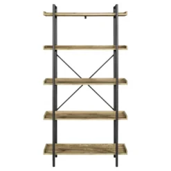 68" 5 Tray Shelf Urban Pipe X Back Bookshelf - Saracina Home 2 68" 5 Tray Shelf Urban Pipe X Back Bookshelf - Saracina Home -Saracina Home GUEST 18cd1433 31a3 4be1 8f59 f88c9c732217