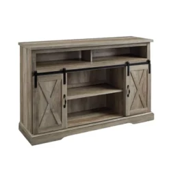 Transitional Sliding Barndoor Highboy TV Stand For TVs Up To 58" - Saracina Home 15 Transitional Sliding Barndoor Highboy TV Stand For TVs Up To 58" - Saracina Home -Saracina Home GUEST 18d26976 2f57 4c04 a287 c8a5544778c9