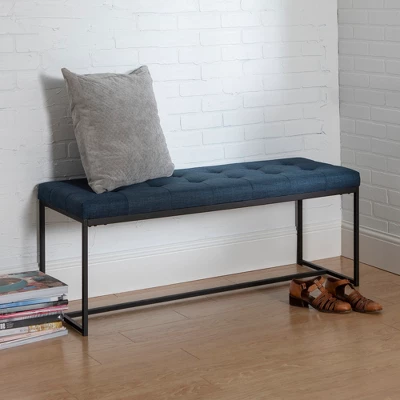 48" Upholstered Bench with Metal Base - Saracina Home 48" Upholstered Bench With Metal Base - Saracina Home -Saracina Home GUEST 1cac64df 0903 48dd 9951 ae53521d4c5f