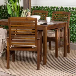Ravenscroft 5pc Acacia Wood Patio Dining Set - Saracina Home 4 Ravenscroft 5pc Acacia Wood Patio Dining Set - Saracina Home -Saracina Home GUEST 1da121ed 68b4 4518 af34 75d66e7c04d4