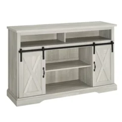 Transitional Sliding Barndoor Highboy TV Stand For TVs Up To 58" - Saracina Home 17 Transitional Sliding Barndoor Highboy TV Stand For TVs Up To 58" - Saracina Home -Saracina Home GUEST 1e7753a0 161a 461f a869 c017e7263cc2