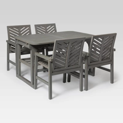 5pc Slatted Extendable Acacia Wood Patio Dining Set - Saracina Home 5pc Slatted Extendable Acacia Wood Patio Dining Set - Saracina Home -Saracina Home GUEST 1eb62831 b93a 4eb8 ba69 955190a8982d