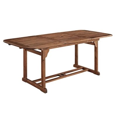 Ravenscroft Modern Boho Acacia Wood Slat Top Rectangle Extendable Outdoor Table - Saracina Home Ravenscroft Modern Boho Acacia Wood Slat Top Rectangle Extendable Outdoor Table - Saracina Home -Saracina Home GUEST 1fb3848d 8275 4b43 8429 3df817323e4c