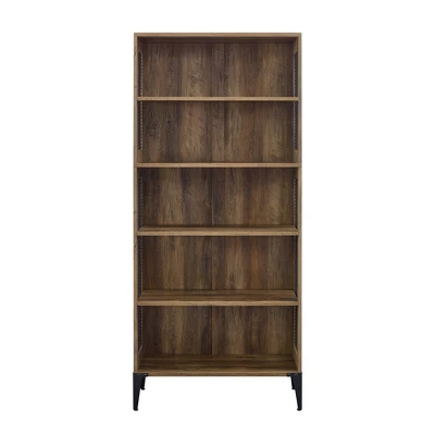 68" Grevaldi Industrial Mesh Side Bookshelf Rustic Oak - Saracina Home 68" Grevaldi Industrial Mesh Side Bookshelf Rustic Oak - Saracina Home -Saracina Home GUEST 20af63f5 69dd 46b8 b585 1ccc2556c697