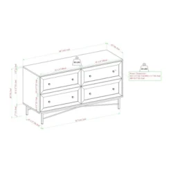 Jones Horizontal Modern 4 Drawer Dresser - Saracina Home -Saracina Home GUEST 210e2230 adab 4062 b8e7 99b70cedff26