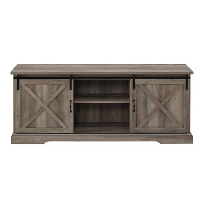 Clarabelle Double Sliding X Barn Door TV Stand for TVs up to 80" - Saracina Home Clarabelle Double Sliding X Barn Door TV Stand For TVs Up To 80" - Saracina Home -Saracina Home GUEST 220ca362 dfe3 4088 b521 b319bf5bc0d5