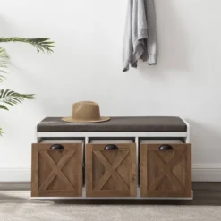 Farmhouse 40" 3 Drawer Storage Bench With Cushion - Saracina Home 9 Farmhouse 40" 3 Drawer Storage Bench With Cushion - Saracina Home -Saracina Home GUEST 25e5f424 f281 4507 b17a 014bdc2a8834