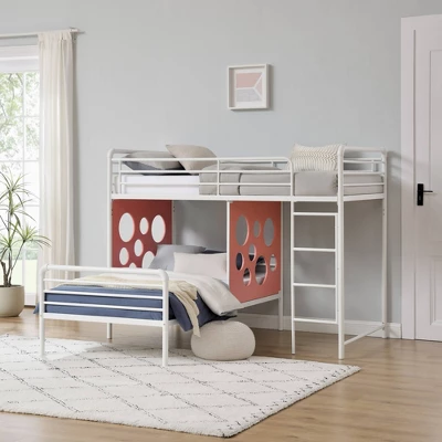 Twin Modern Cut-Out L-Shaped Metal Bunk Bed - Saracina Home Twin Modern Cut-Out L-Shaped Metal Bunk Bed - Saracina Home -Saracina Home GUEST 272401b4 012b 44ee 804f 07494c3d955a