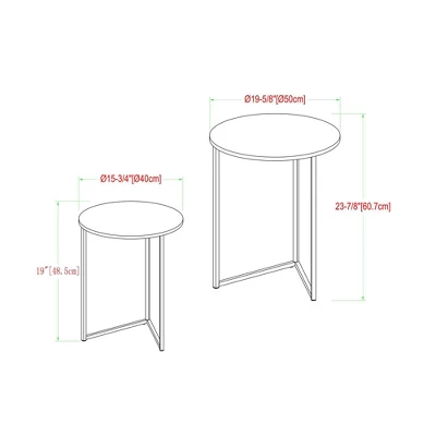2pc Glam V Leg Nesting Side Tables - Saracina Home 2pc Glam V Leg Nesting Side Tables - Saracina Home -Saracina Home GUEST 274a4737 37b8 4868 bad4 66fc1d2cb9ea