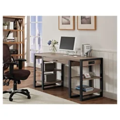 60" Industrial Transitional Tech Desk With USB - Saracina Home 4 60" Industrial Transitional Tech Desk With USB - Saracina Home -Saracina Home GUEST 27649064 f1fd 4f1c 8f0a b2cf98fb4a01