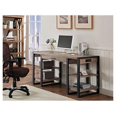 60" Industrial Transitional Tech Desk with USB - Saracina Home 60" Industrial Transitional Tech Desk With USB - Saracina Home -Saracina Home GUEST 27649064 f1fd 4f1c 8f0a b2cf98fb4a01