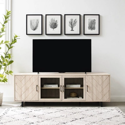 Vik Modern Boho 4 Door Herringbone TV Stand for TVs up to 80" - Saracina Home Vik Modern Boho 4 Door Herringbone TV Stand For TVs Up To 80" - Saracina Home -Saracina Home GUEST 27d433c2 bf1b 4463 8b7a ce8423888525