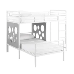 Twin Modern Cut-Out L-Shaped Metal Bunk Bed - Saracina Home 6 Twin Modern Cut-Out L-Shaped Metal Bunk Bed - Saracina Home -Saracina Home GUEST 29da9719 a212 4480 8ec6 616d91a4d93b