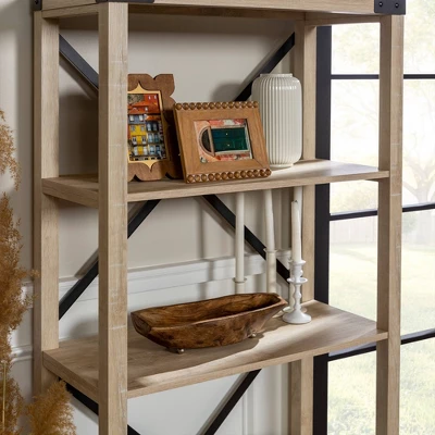 64" Sophie Industrial X Frame Bookshelf - Saracina Home 64" Sophie Industrial X Frame Bookshelf - Saracina Home -Saracina Home GUEST 2aa322e9 c616 44ea a3f6 c32dbb536f98