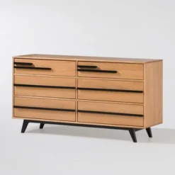 Modern 6 Drawer Double Dresser With Long Handles - Saracina Home 6 Modern 6 Drawer Double Dresser With Long Handles - Saracina Home -Saracina Home GUEST 2c694bce 393f 4fa1 b755 97ada237d15a