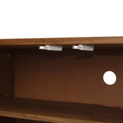 58" Modern Boho Solid Pine Wood Closed Storage Sideboard Brown - Saracina Home -Saracina Home GUEST 2d1250d8 7a06 484c 9d2f 8fbc1e1e3b3a