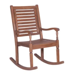 Bamberg Transitional Acacia Wood Outdoor Rocking Chair - Saracina Home -Saracina Home GUEST 2e795786 b46d 44dc 95a6 20e883d6c601