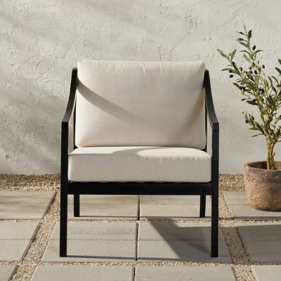 Saracina Home Mid-Century Modern Slatted Outdoor Acacia Arm Chair with Cushion Saracina Home Mid-Century Modern Slatted Outdoor Acacia Arm Chair With Cushion -Saracina Home GUEST 2ec26f74 1dff 4fba b92f 5e63413a74af