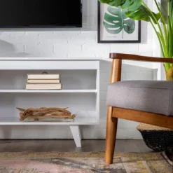 Modern Contemporary Simple Wood Storage Console TV Stand For TVs Up To 65" - Saracina Home -Saracina Home GUEST 2f31b8b6 5e59 4770 81f9 1f398fb0b1b3