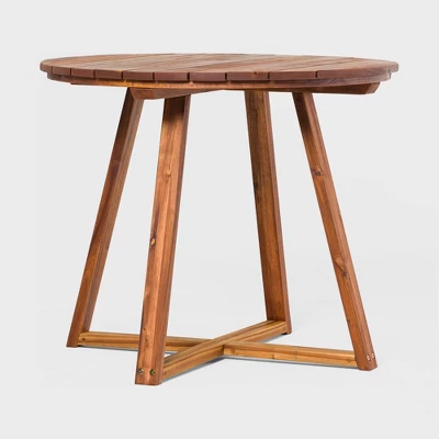 Saracina Home 36" Modern Acacia Slatted Round Outdoor Dining Table Saracina Home 36" Modern Acacia Slatted Round Outdoor Dining Table -Saracina Home GUEST 336e6b3c 559d 41f8 bd29 21ecadc36cdd