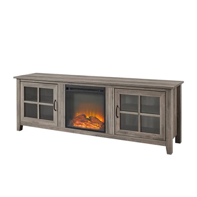 Tasi Transitional Farmhouse Glass Window Pane Door with Electric Fireplace TV Stand for TVs up to 80" - Saracina Home Tasi Transitional Farmhouse Glass Window Pane Door With Electric Fireplace TV Stand For TVs Up To 80" - Saracina Home -Saracina Home GUEST 337cb1c1 0b89 4188 b43e cd3dcccb5301