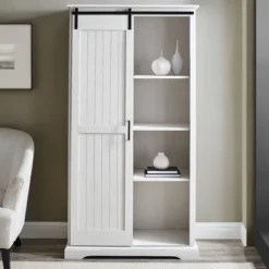Owens Farmhouse Sliding Barn Door Storage Hutch - Saracina Home -Saracina Home GUEST 354bde00 14e4 4107 ab67 983a07cab062