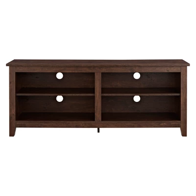 Transitional 4 Cubby Wood Open Storage TV Stand for TVs up to 65"- Saracina Home Transitional 4 Cubby Wood Open Storage TV Stand For TVs Up To 65"- Saracina Home -Saracina Home GUEST 35ddccd8 7420 4781 824a 55a3b4dec1bf