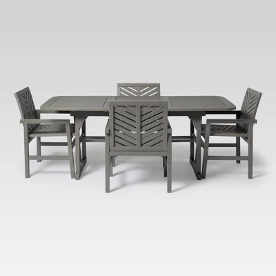 5pc Slatted Extendable Acacia Wood Patio Dining Set - Saracina Home 5pc Slatted Extendable Acacia Wood Patio Dining Set - Saracina Home -Saracina Home GUEST 370fcc19 e99a 48c0 82bf 26740b2e59c1