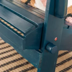 Genovia Transitional Acacia Wood Outdoor Adirondack Chair With Wine Holder - Saracina Home -Saracina Home GUEST 3749043c 5aef 4bb8 826a 89c77425b956