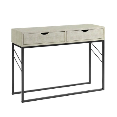 Faux Shagreen Modern 2 Drawer Entry Table - Saracina Home Faux Shagreen Modern 2 Drawer Entry Table - Saracina Home -Saracina Home GUEST 3896154a 9382 43d6 a3b4 c3dff7cf7c92