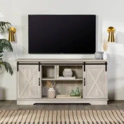Modern Transitional Sliding Barndoor TV Stand For TVs Up To 65"- Saracina Home 9 Modern Transitional Sliding Barndoor TV Stand For TVs Up To 65"- Saracina Home -Saracina Home GUEST 3a33cfae 753c 49d5 b93b f8ed8ea1c772