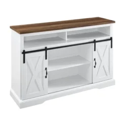 Transitional Sliding Barndoor Highboy TV Stand For TVs Up To 58" - Saracina Home 18 Transitional Sliding Barndoor Highboy TV Stand For TVs Up To 58" - Saracina Home -Saracina Home GUEST 3adcd44f b538 4274 a64c 77f6c0af0695