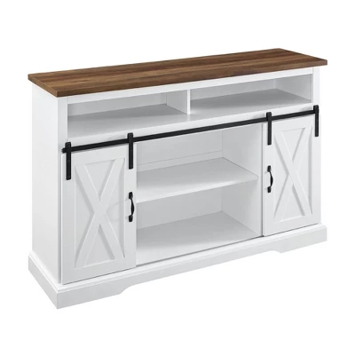 Transitional Sliding Barndoor Highboy TV Stand for TVs up to 58" - Saracina Home Transitional Sliding Barndoor Highboy TV Stand For TVs Up To 58" - Saracina Home -Saracina Home GUEST 3adcd44f b538 4274 a64c 77f6c0af0695
