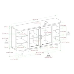 Mid-Century Modern Glass Double Door Curved Sideboard - Saracina Home 5 Mid-Century Modern Glass Double Door Curved Sideboard - Saracina Home -Saracina Home GUEST 3bc9d676 3c02 4615 ba58 619cf80bbb8d