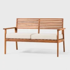 Saracina Home Mid-Century Modern Slatted Acacia Outdoor Bench 2 Saracina Home Mid-Century Modern Slatted Acacia Outdoor Bench -Saracina Home GUEST 3cae66e5 3d94 49b5 a793 35599570fee6
