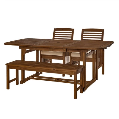 Ravenscroft 4pc Extendable Acacia Wood Outdoor Dining Set - Saracina Home Ravenscroft 4pc Extendable Acacia Wood Outdoor Dining Set - Saracina Home -Saracina Home GUEST 3f357503 0247 4419 9324 24d701a09c15